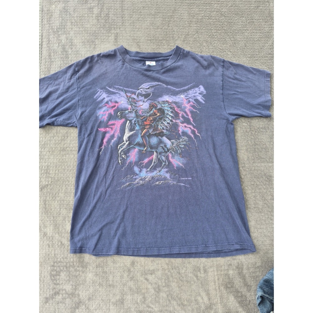90's Habitat Native American Graphic T-shirt Single Stitch Size Large